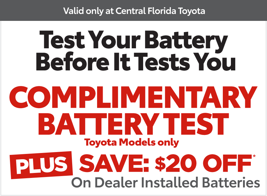 Central Florida Service Coupon - complimentary battery test special