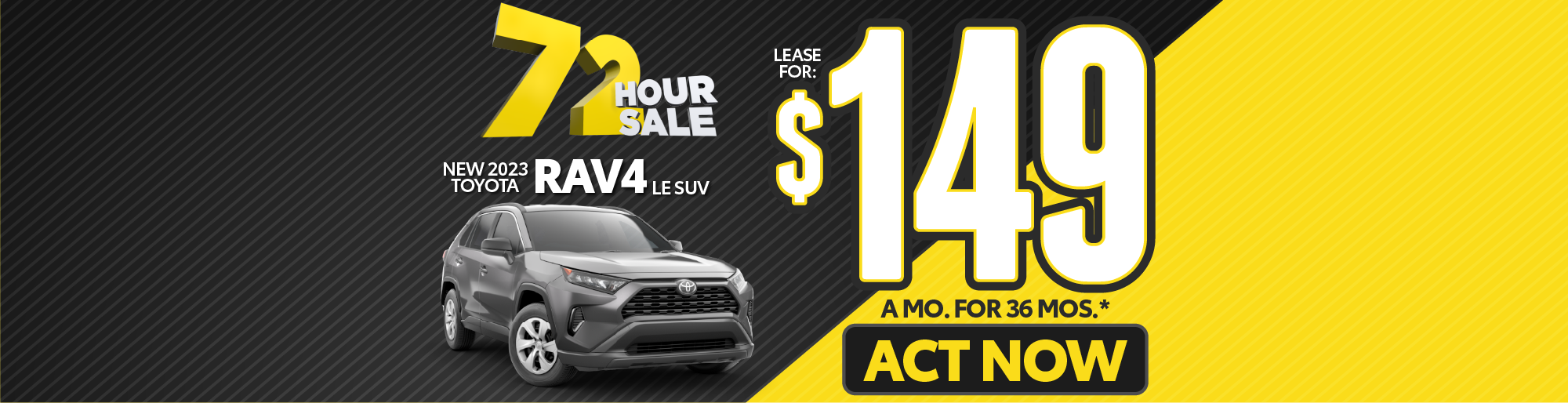 New 2023 Toyota RAV4 LE SUV Lease for only $149/mo.* ACT NOW