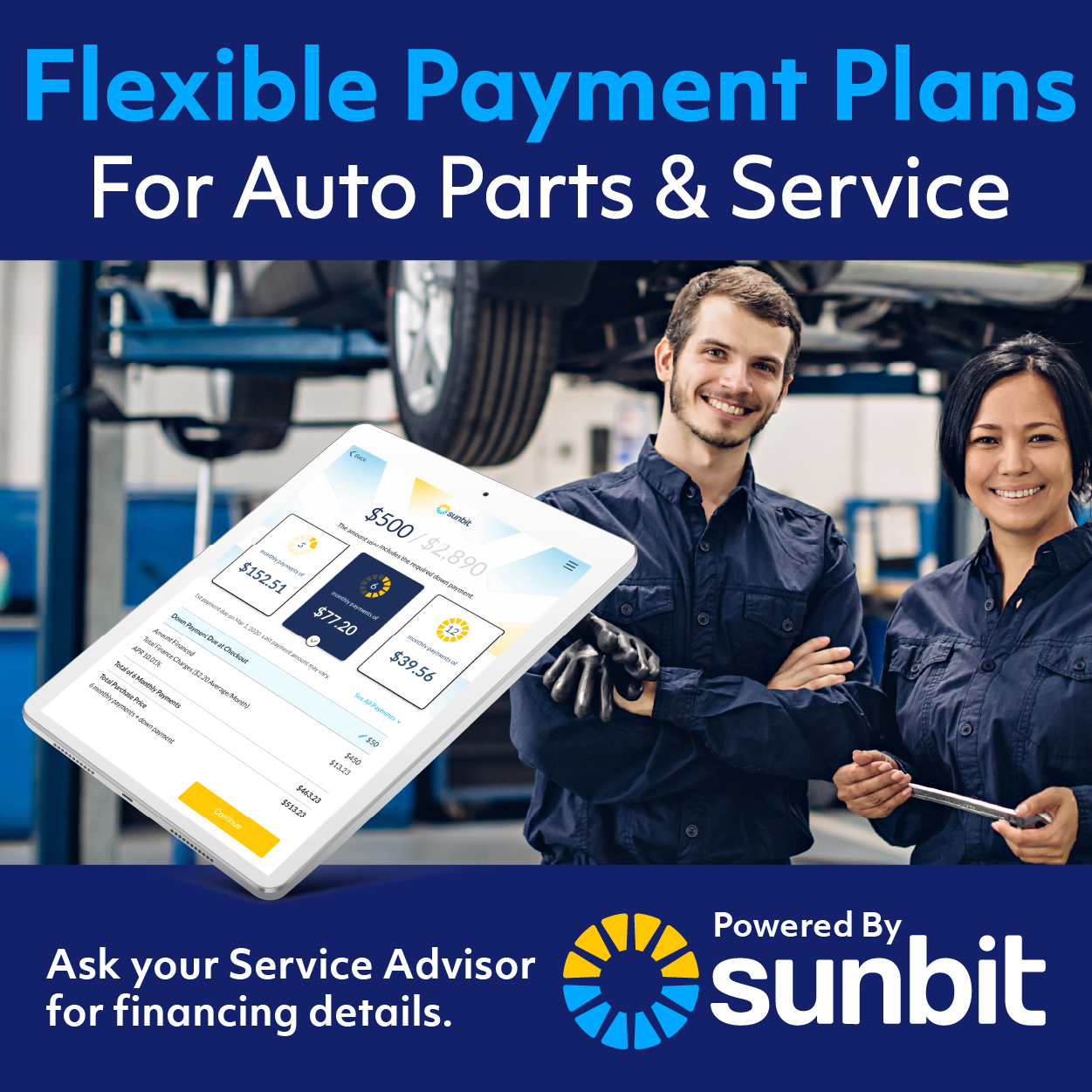 Flexible Service Payment Plans Available at Allen Honda powered by Sunbit