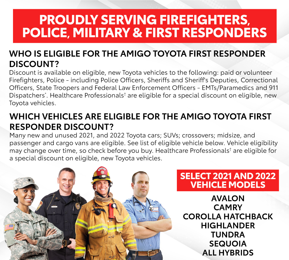 First Responder Discount Amigo Toyota