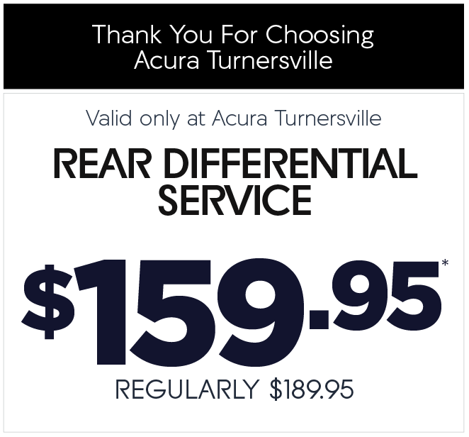 Valid only at Acura Turnersville. Oil & Fliter Change Special $5 off. 