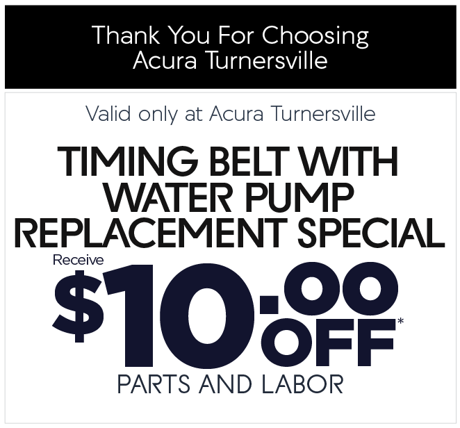 Valid only at Acura Turnersville. 4 Wheel ALignment $109.95 