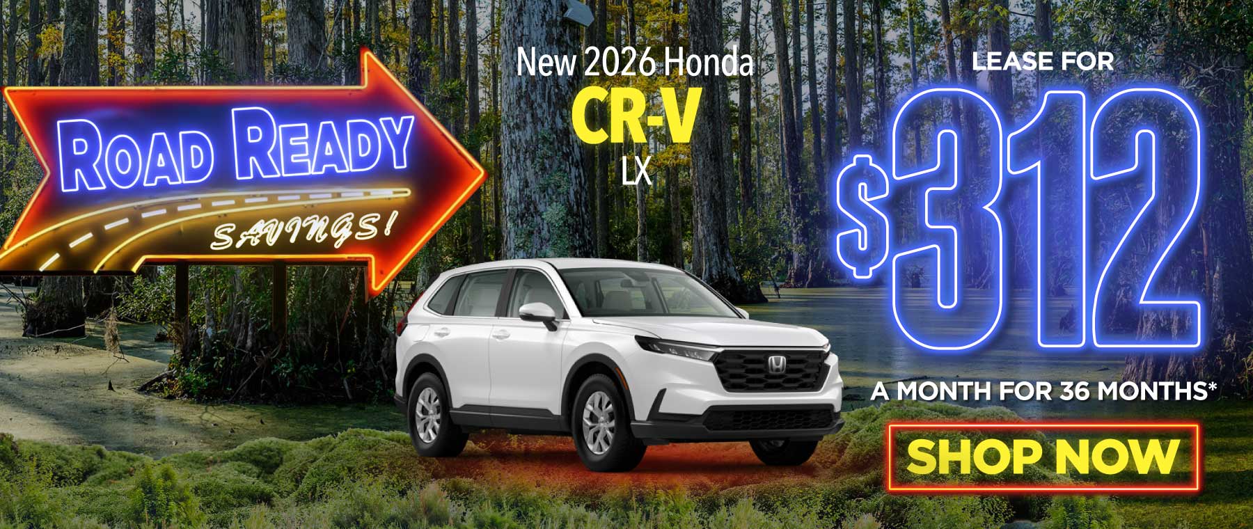 New 2026 Honda CR-V LX - Lease for $312/mo for 36 mo*