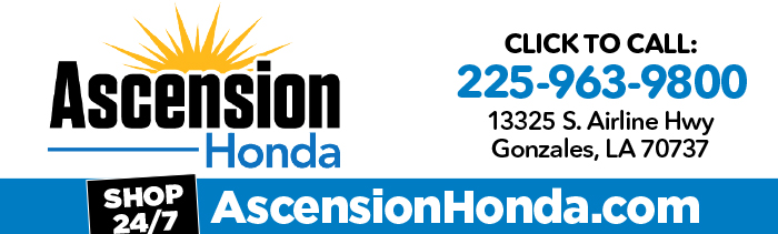 Ascension Honda | 13325 S. Airline Hwy • Gonzales, LA 70737 | Shop 24/7 AscensionHonda.com
