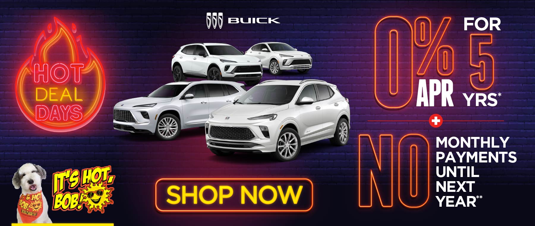 0% APR FOR 5 YEARS* Plus, no monthly payments until next year.**