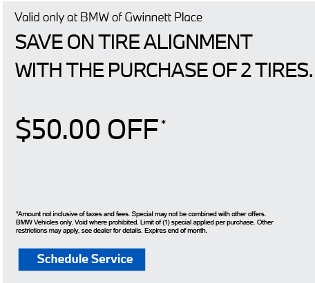 Valid only at BMW of Gwinnett Place. Diagnostic Special $99.95 - regular $164.95. High Mileage Club 100K miles or more? Enjoy a discounted labor rate for the first hour of diagnostic time. Click for details.