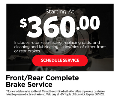 Front/Rear Complete Brake Service - Starting at $360.00 - Schedule Service