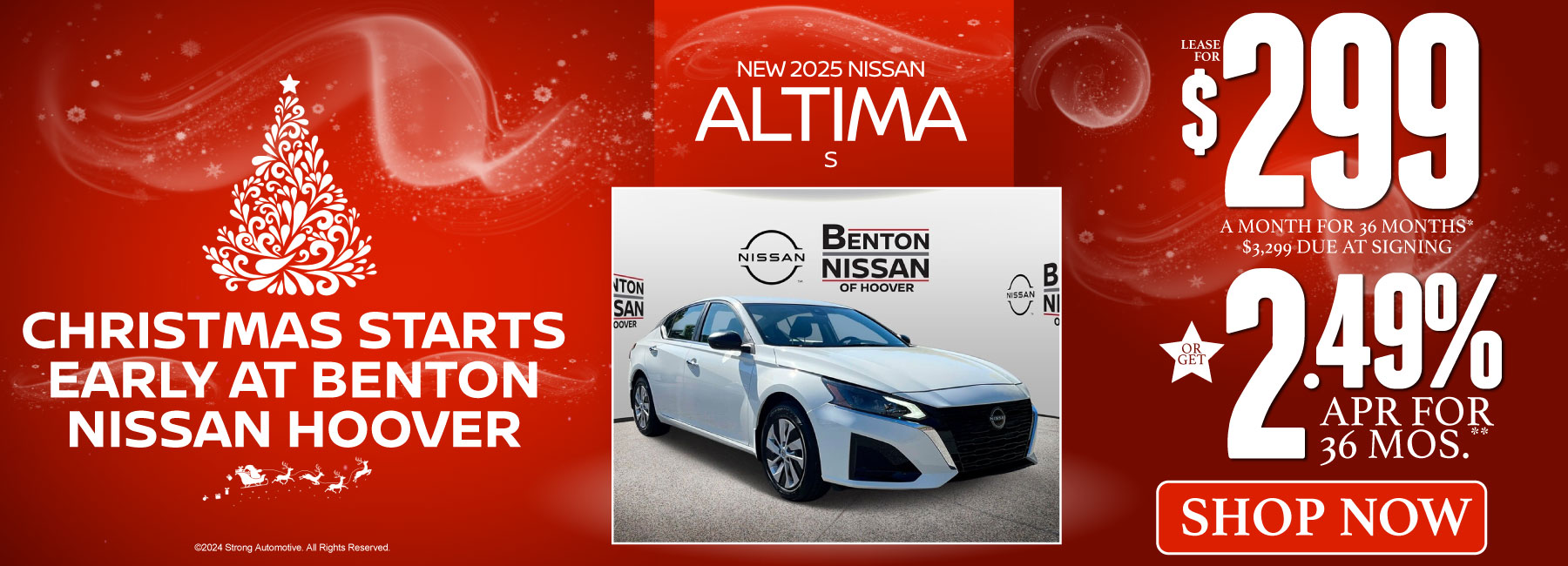 New 2025 Nissan Altima S - Lease for $299 a month or 2.49% APR - Shop Now