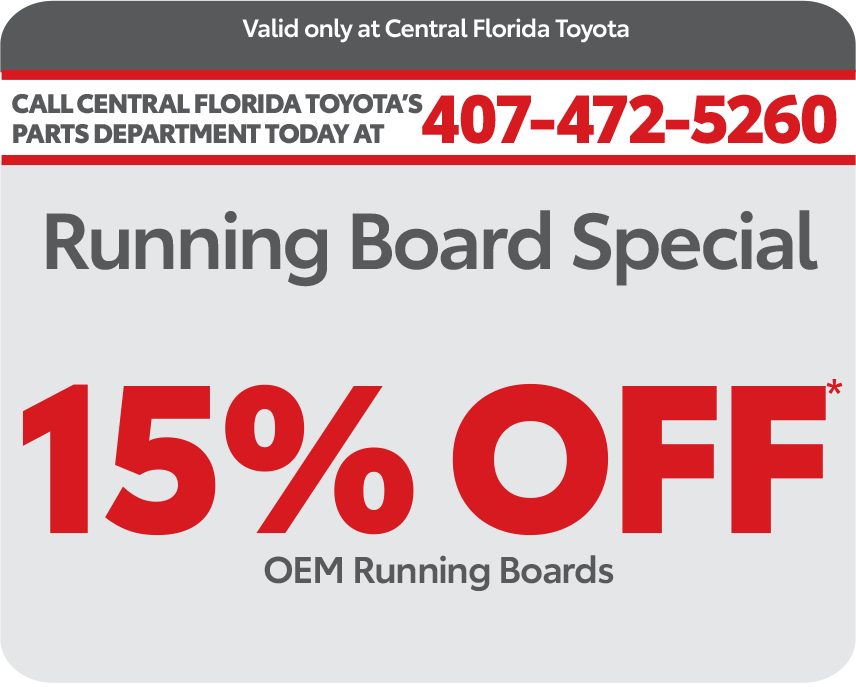 Central Florida Parts Coupon - running board special 15% Off*