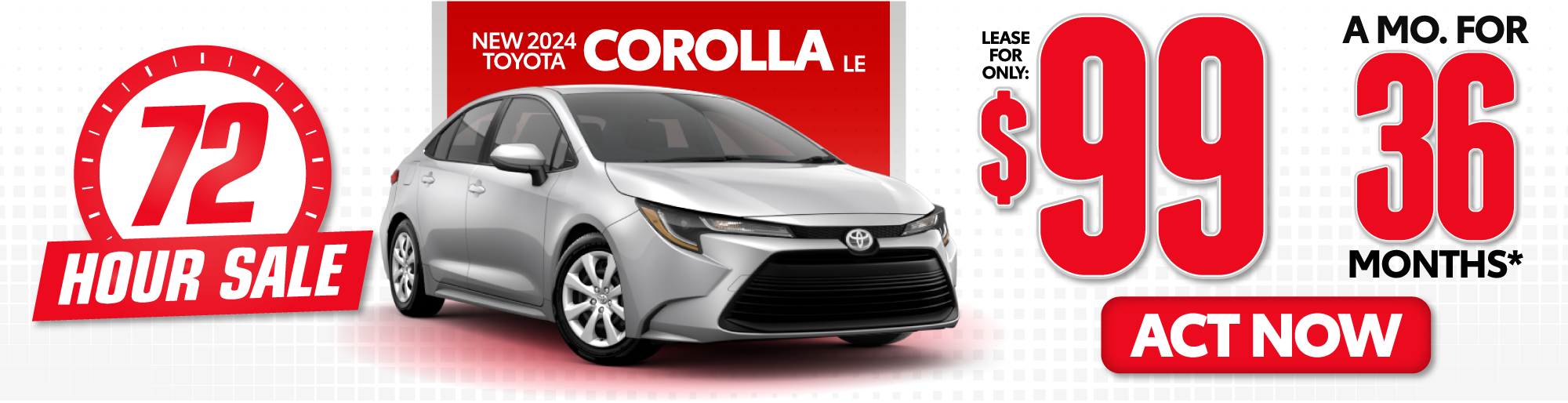 New 2023 Toyota Corolla LE Lease for only $99/mo.* ACT NOW