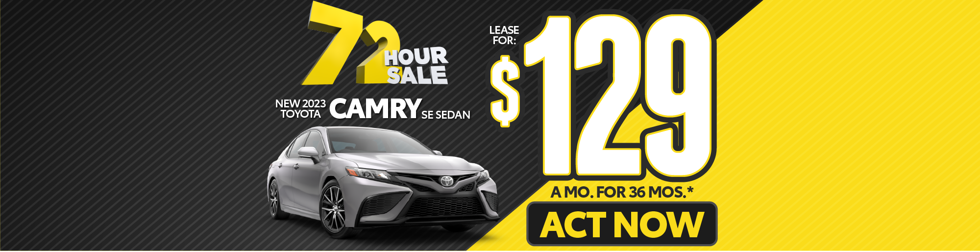New 2023 Toyota Camry SE Sedan Lease for only $129/mo.* ACT NOW