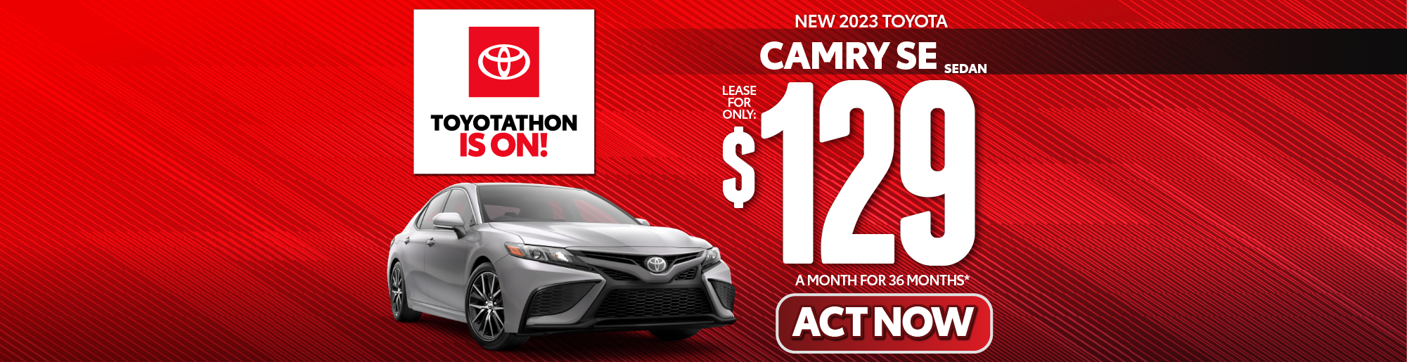 New 2023 Toyota Camry SE Sedan Lease for only $129/mo.* ACT NOW