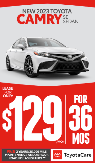 Toyota Camry lease offer $129/mo*