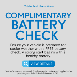 Complimentary Battery Check | Ensure your vehicle is prepared for cooler weather with a FREE battery check. A strong start begins with a healthy battery | View Details