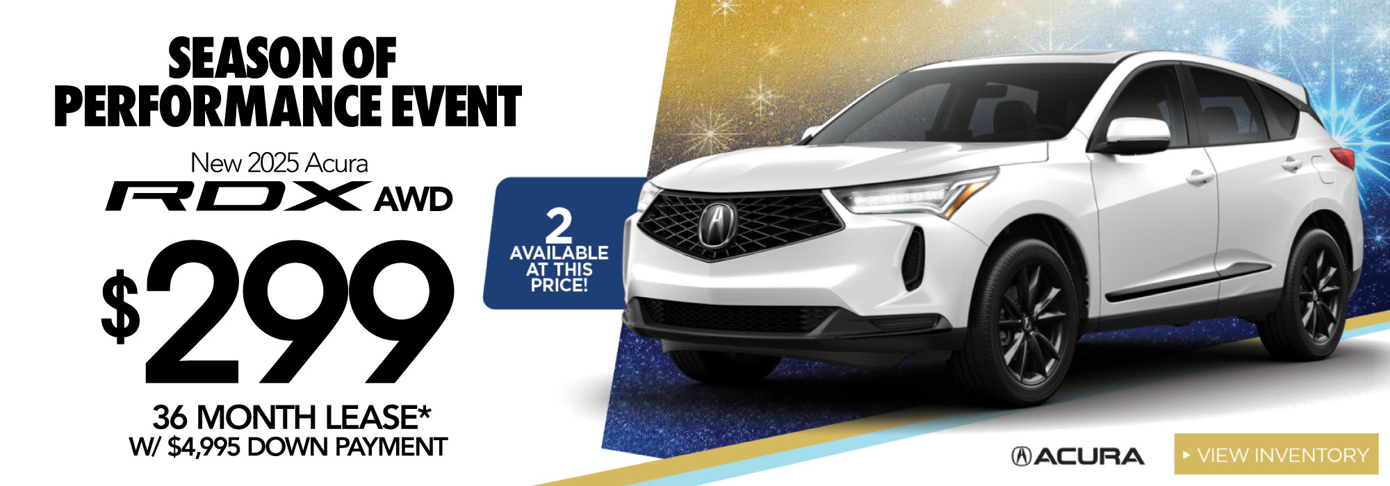 New 2025 Acura RDX AWD - $299/mo* - View Inventory