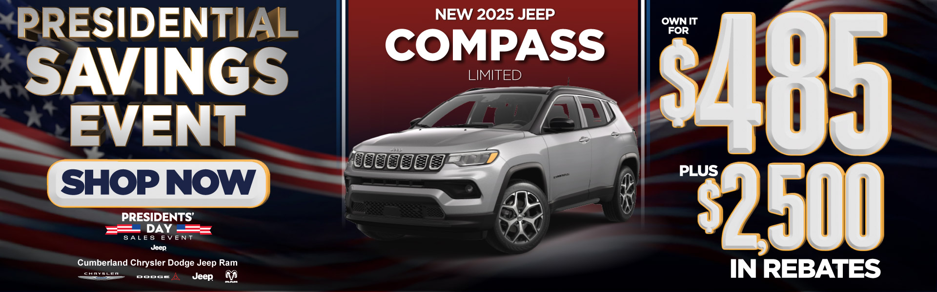 New 2026 Jeep Compass Limited - Lease $475 for 39 Months* _ Shop Now