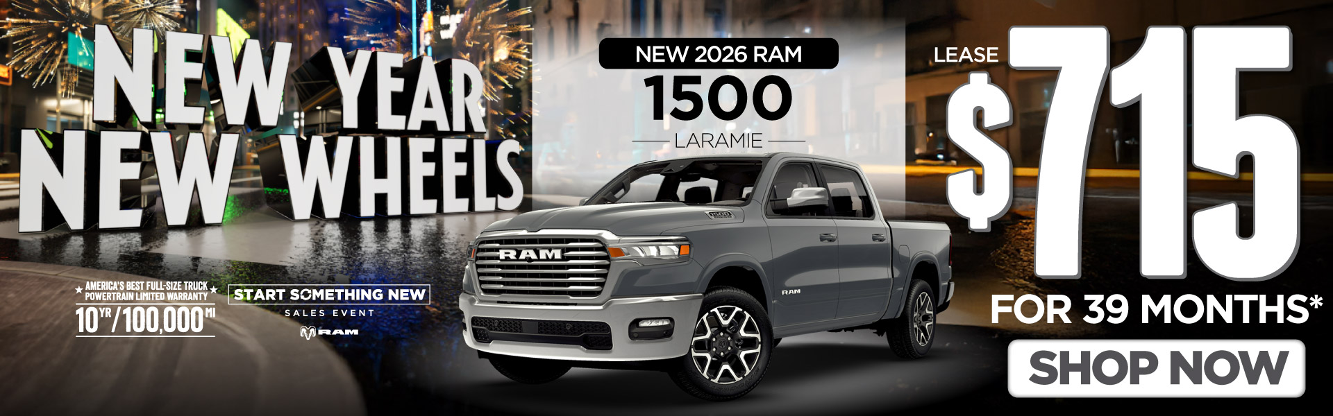 New 2026 Ram 1500 Laramie - Lease $715 for 39 Months* – Shop Now