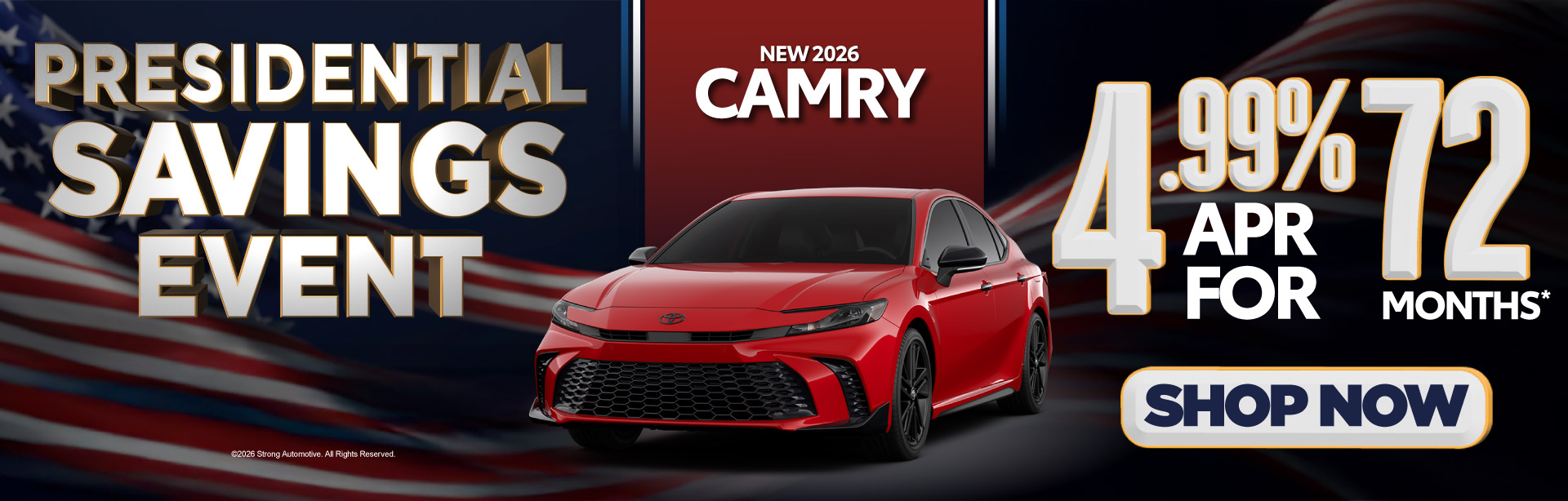 New 2026 Camry | 4.99% APR for 72 months*| Shop Now