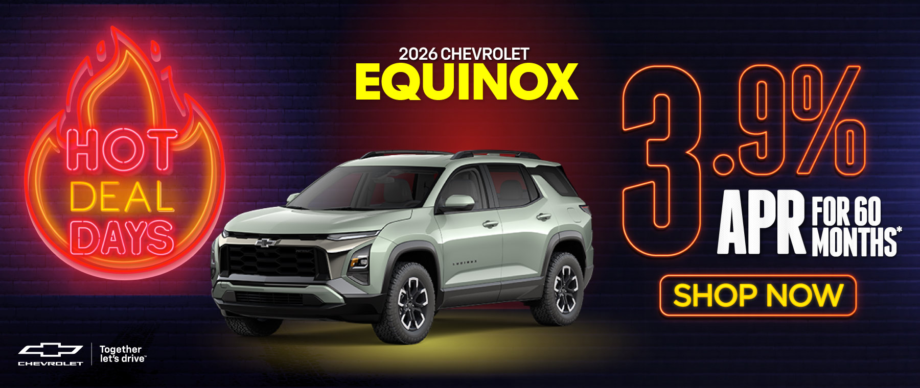 New 2026 Chevrolet Equinox - 3.9% APR for 60 months* - Shop Now