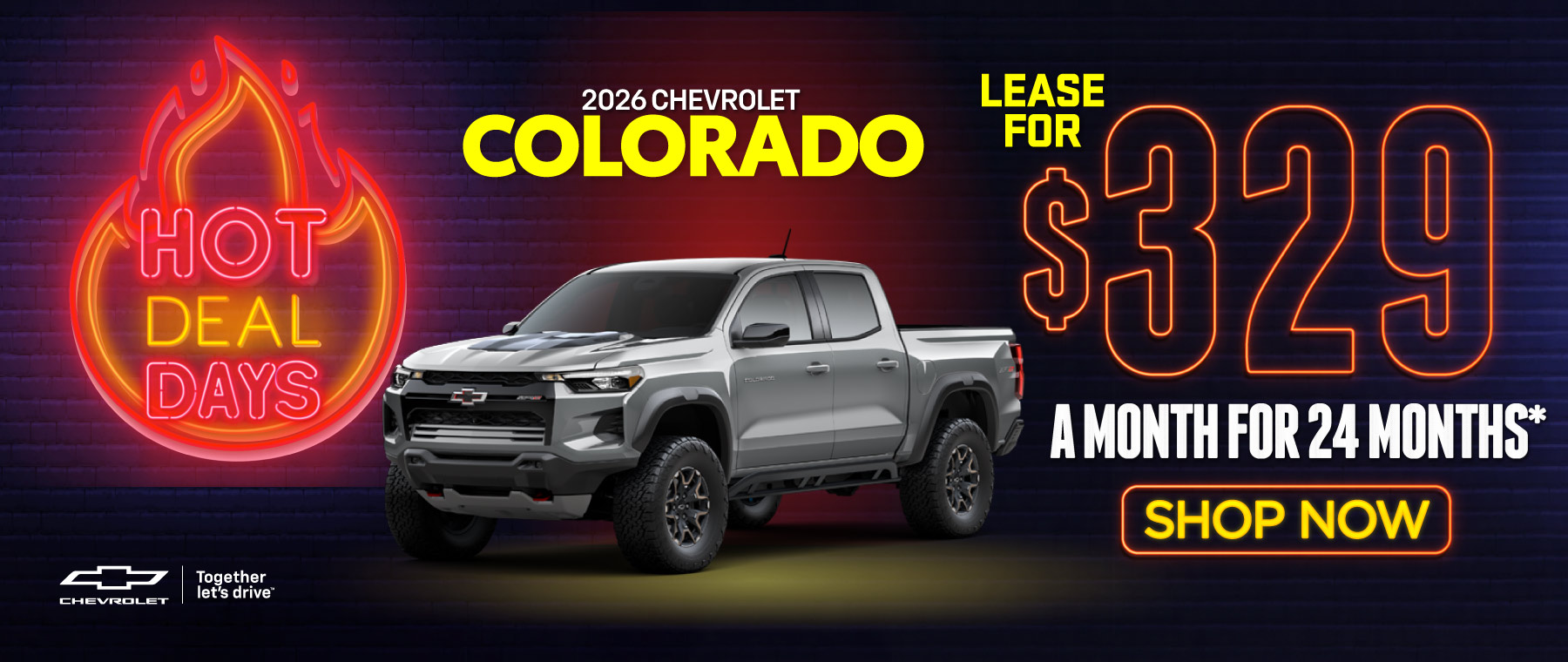 New 2026 Chevrolet Colorado - Lease for $329 a month for 24 months*- Shop Now