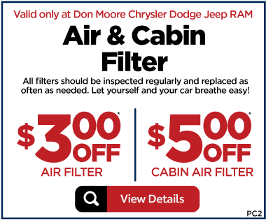 Air and Cabin Filter $3 off | View Details