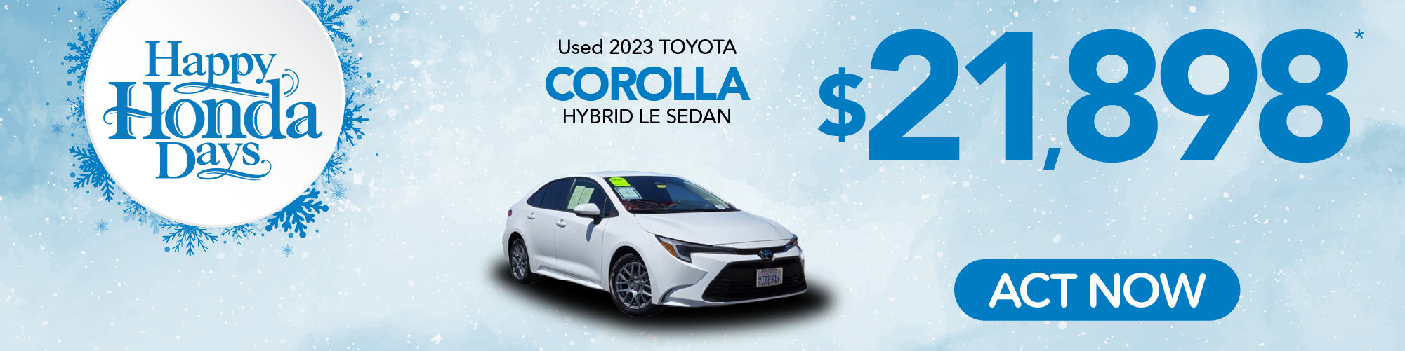 Used 2023 Toyota Corolla Hybrid LE Sedan $21,898 – Act Now
