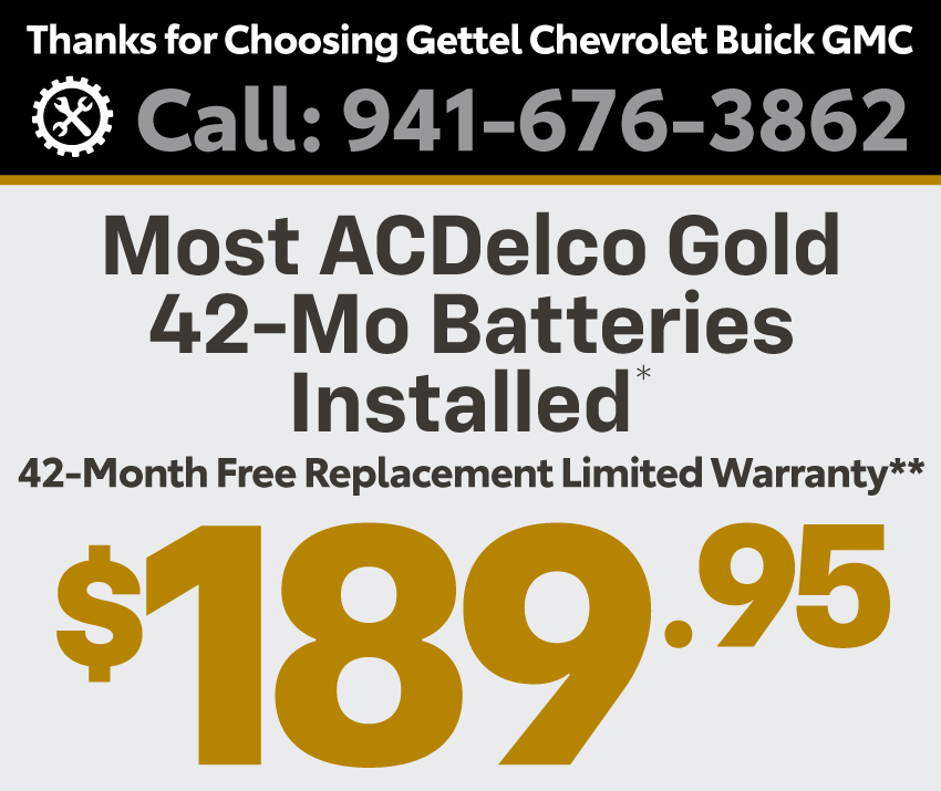 Most ACDelco Gold 42-Mo Batteries Installed - $189.95