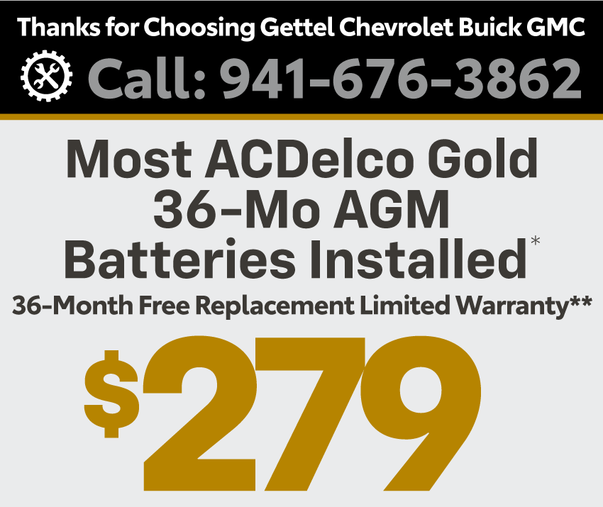 Most ACDelco Gold 36-Mo Batteries Installed - $279