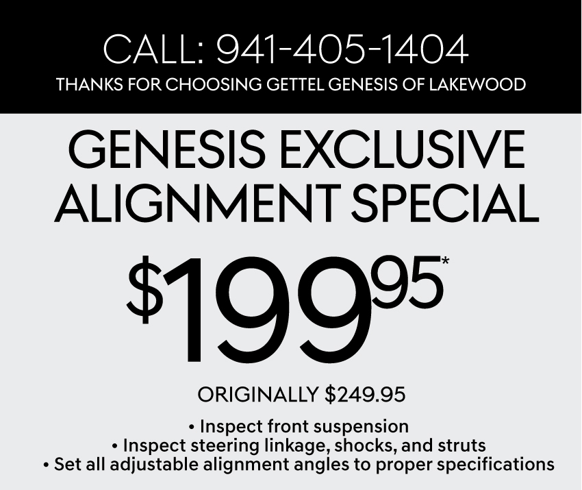 Genesis Exclusive Alignment Special $199.95