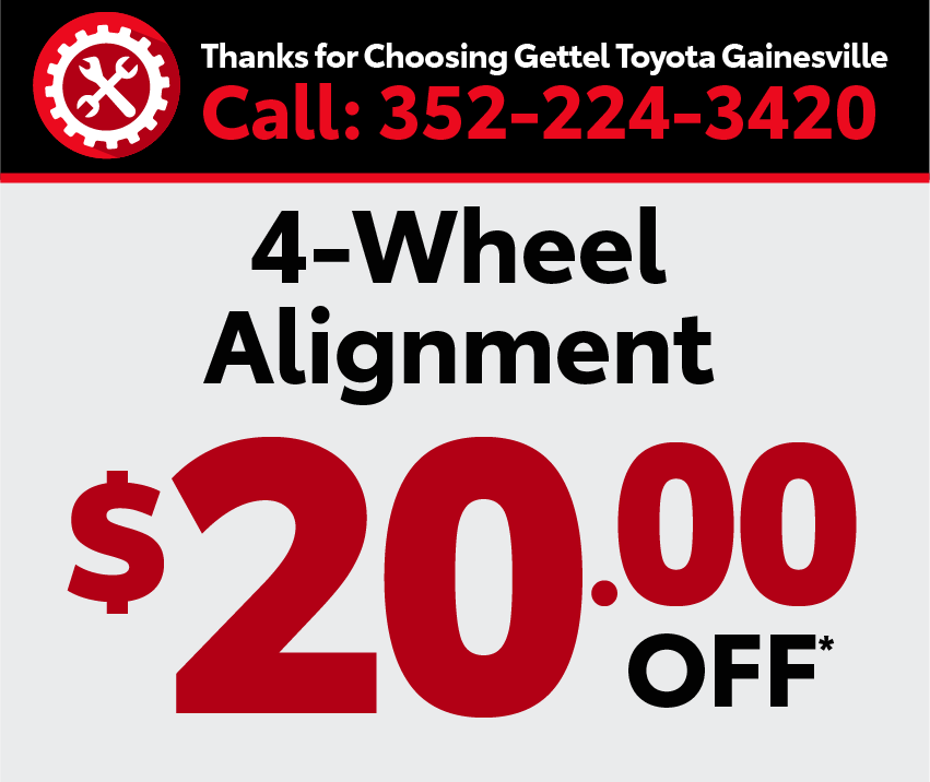 4-wheel alignment $20.00 off*