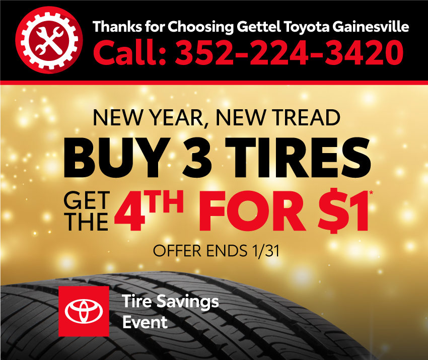 Buy 3 tires get the 4th for $1*