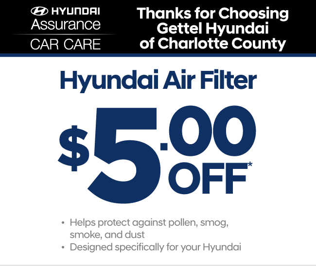 Hyundai Air Filter - $5 Off*