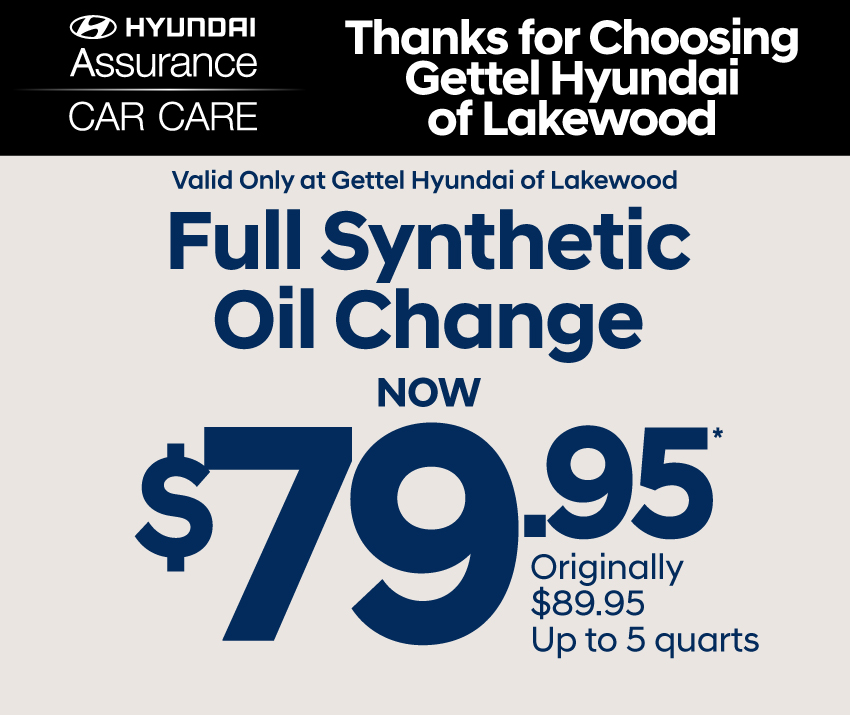 Happy hour full synthetic oil change $59.95*