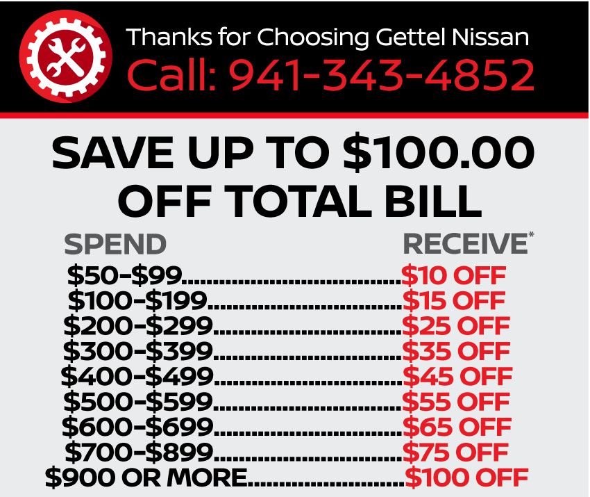Nissan Service Special: Tire Sale! Buy 3 Tires and get 1 for a $1.00