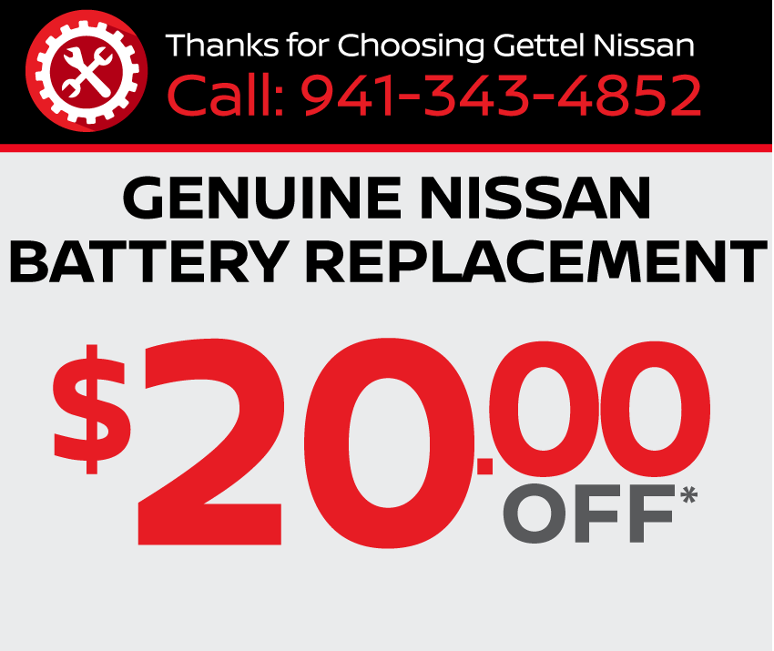 Genuine Nissan Battery Replacement $20.00 Off*
