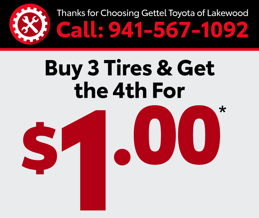 Buy 3 Tires & Get the 4th for $1