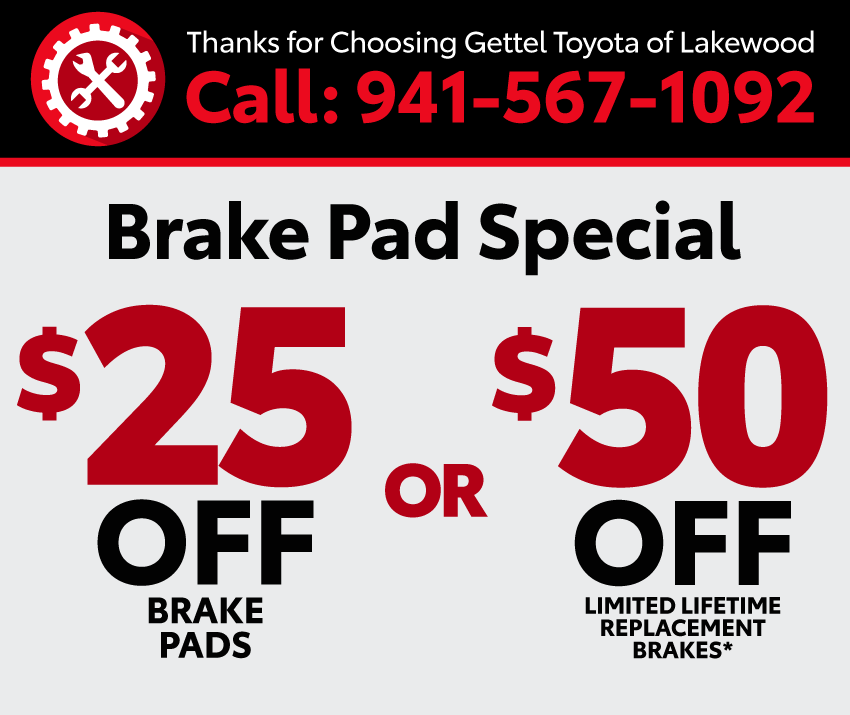 Brake Pad Special $25 Off or $50 Off