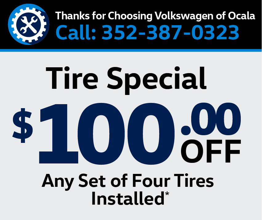 Tire Special $100 Off any set of four tires