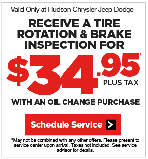 Service Special from Hudson Chrysler Jeep Dodge. Click to schedule
appointment.
