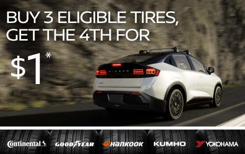Buy 3 eligible tires, get the 4th for $1