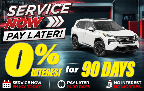 Service Now. Pay later! 0% interest for 90 days