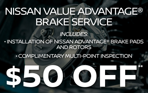 Nissan Value Advantage Brake Service - $50 off