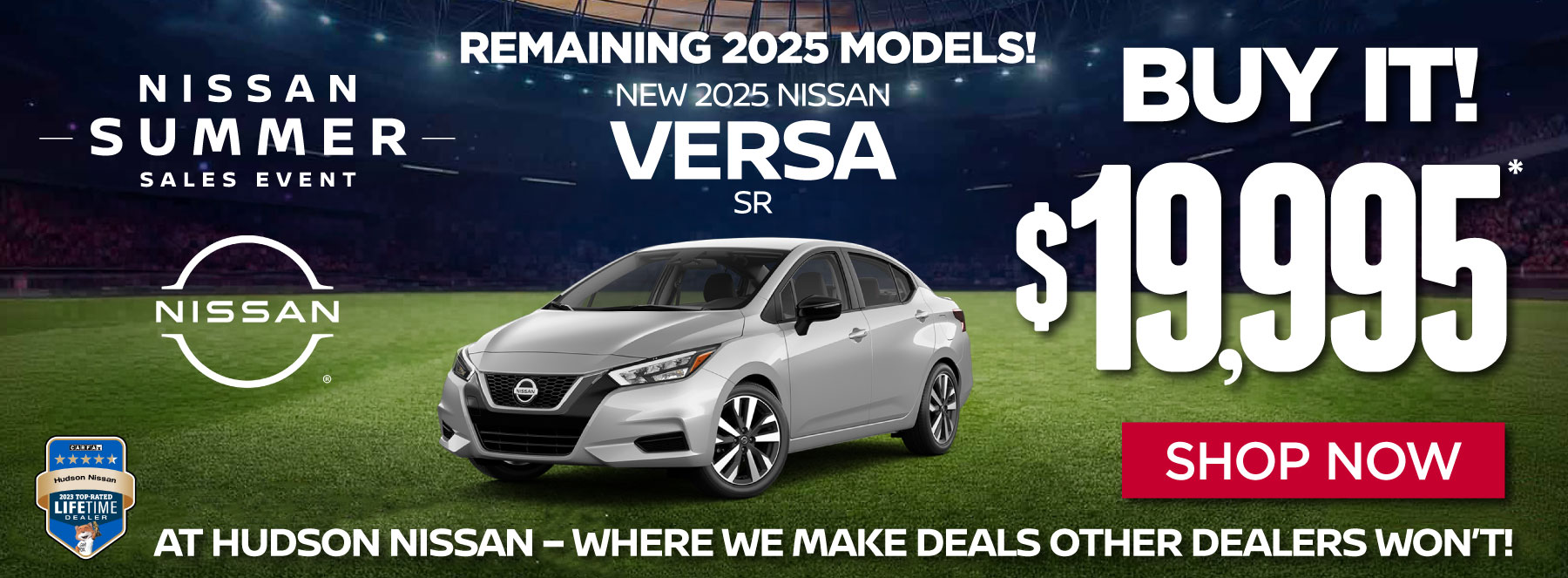 Remaining 2025 Models! New 2025 Nissan Versa SR Buy it! $19,995* - Shop Now