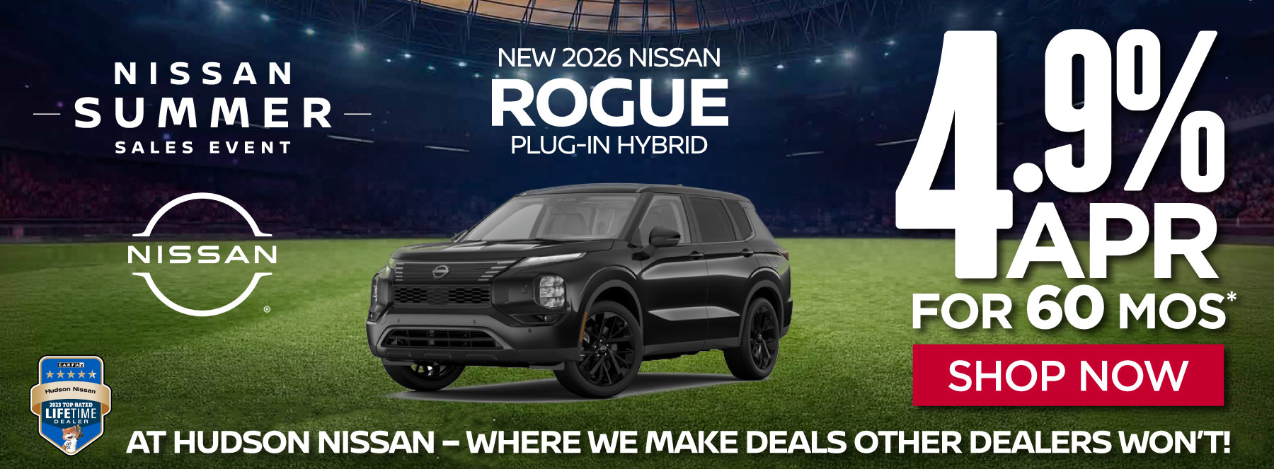 New 2026 Nissan Rogue Plug-In Hybrid 4.9% APR for 60 months - Shop Now