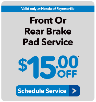Front or Rear Brake Pad Service $15 Off View details. 