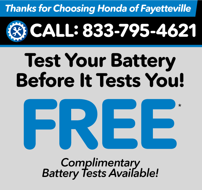 Thank you for choosing Honda of Fayetteville - 4 Wheel Alignment FREE with the purchase of 4 tires