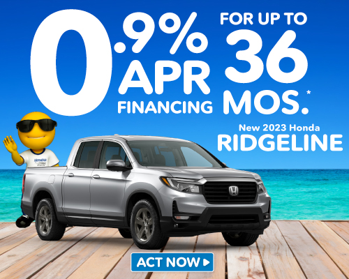 3.9% APR for up to 48 Months - On Select New Honda Models