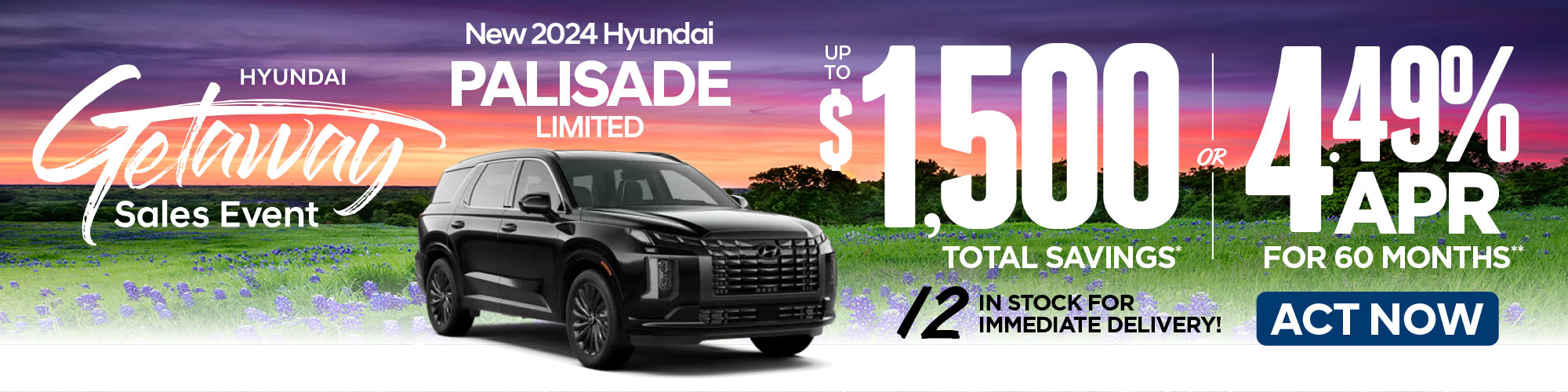 2.9% APR on select New 2023 Hyundai Models - ACT NOW