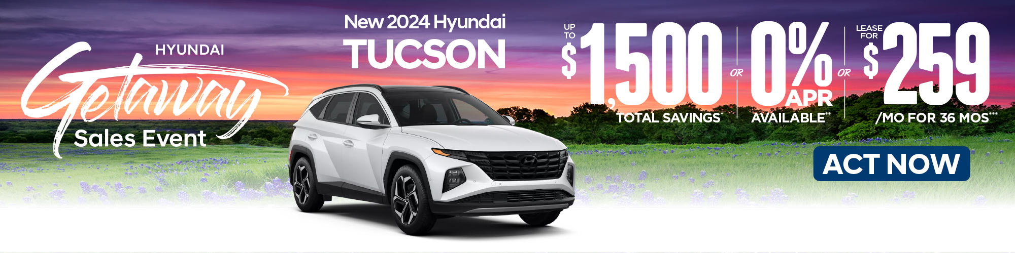 3.49% APR on select New Hyundai Models - ACT NOW