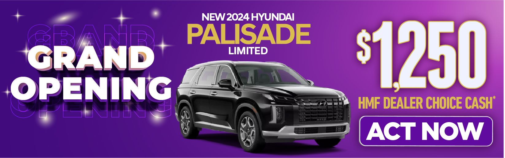 New 2024 Hyundai Palisade Limited - $1,250 HMF Dealer Choice Cash - Act Now